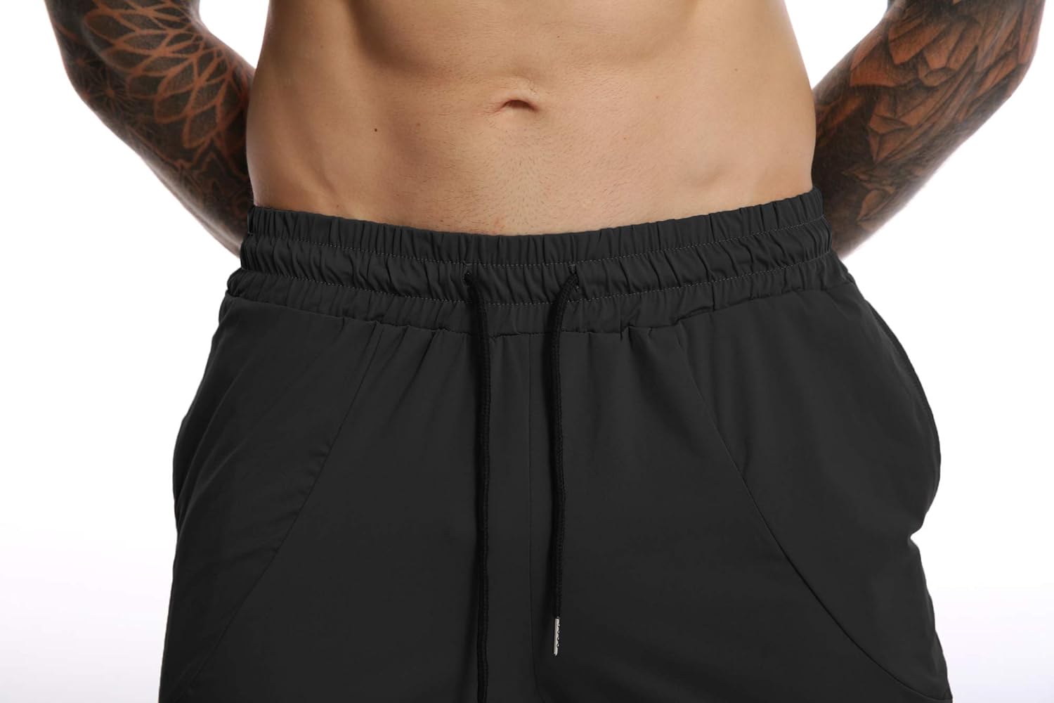 FLYFIREFLY Men's Gym Fitness Drying Workout Shorts Running Short Pants with Pockets: Clothing
