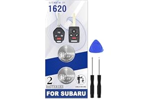 Pinochi CR1620 Key fob Battery Replacement for Subaru (2010-2020) Crosstrek Forester Ascent Impreza Legacy Outback WRX (3 or 4 Button) Head Key Fobs