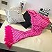 Handmade Mermaid Tail Blanket Crochet , T-tviva All Seasons Warm Knitted Bed Blanket Sofa Quilt Living Room Sleeping Bag for Kids and Adults (72.8
