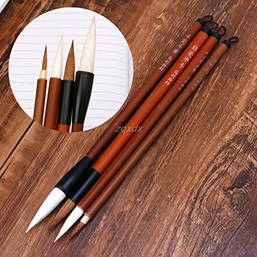 Hariier 4Pcs Chinese Writing Painting Brushes Set Calligraphy Pen Artist Drawing Brush For Watercolor Painting Brush July Drop Ship