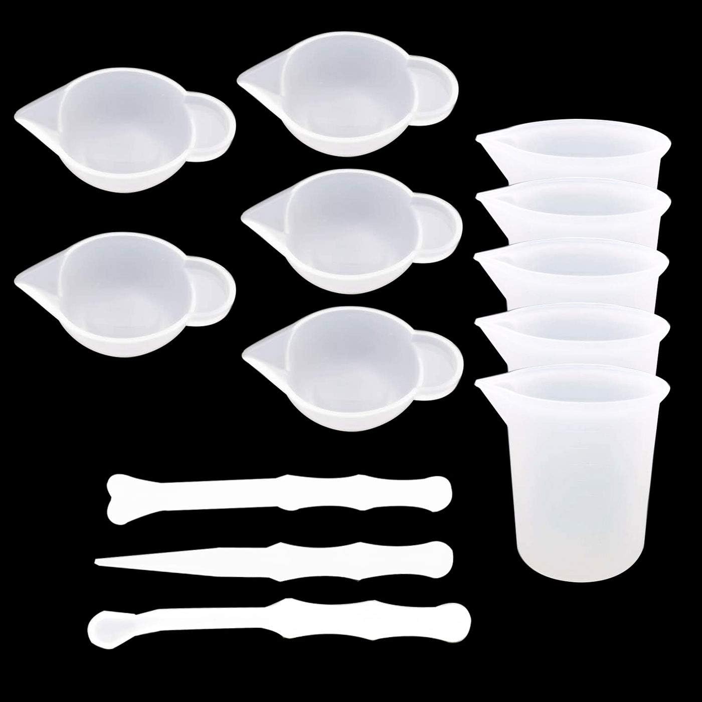 Markeny 13Pcs Reusable Silicone Mixing Cup, Epoxy Resin, Mold, Stain Jewelry Making, Waxing, DIY Crafts