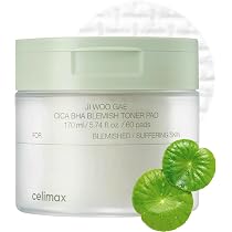 Amazon.com: celimax Ji.Woo.Gae Cica BHA Blemish Toner Pad ...