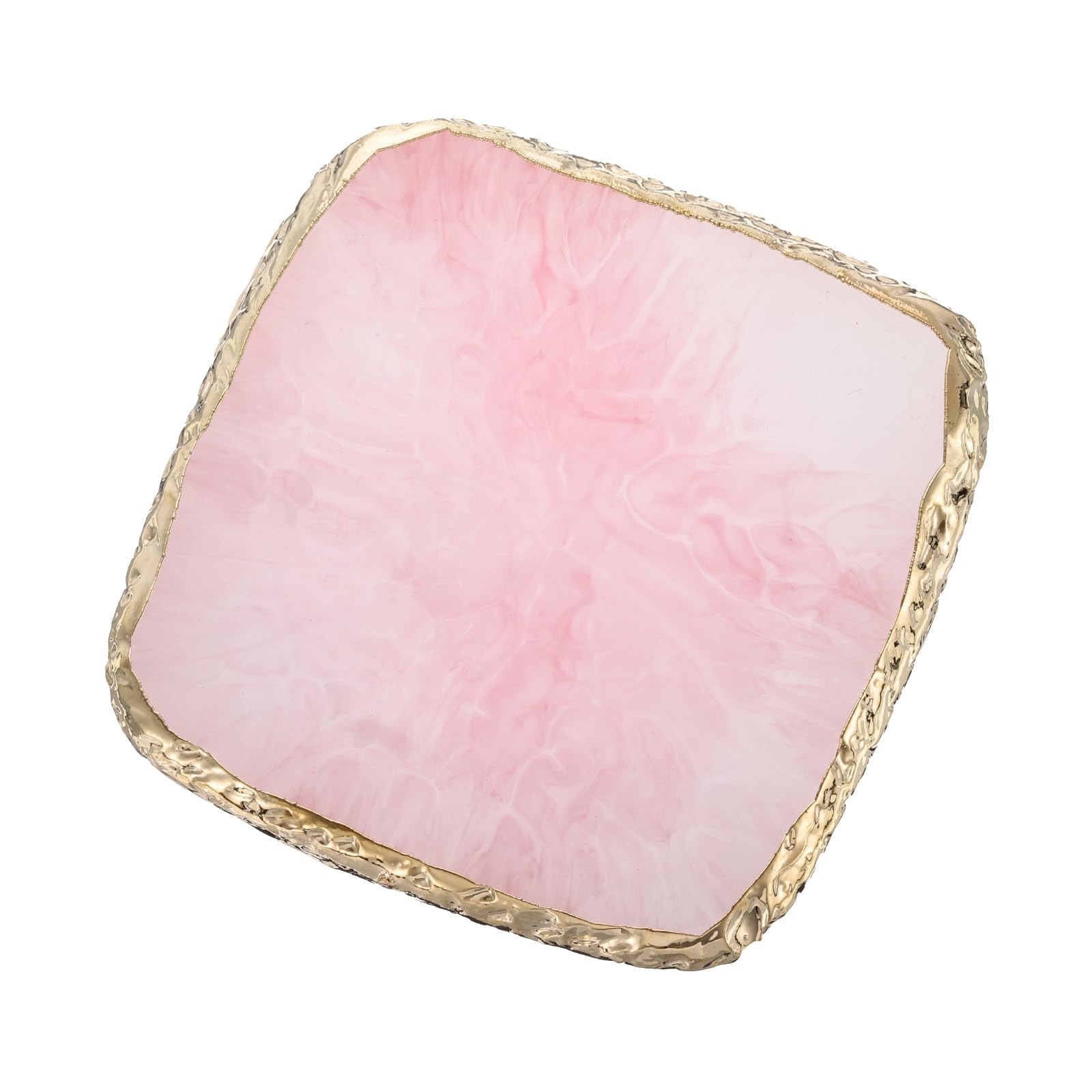 PATIKIL Resin Nail Art Palette, Nail Polish Mixing Palette Square Gel Makeup Display Board Pallet Painting Tray Drawing Color Dish Holder, Pink