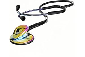 MaiWieel-Classic Stethoscope Rainbow Single Head Stethoscope for Nurses Doctor,EMT Student,Home Medical, Estetoscopio Doctor Accessories Medical Supplies.Alloy Chestpiece,Soft Eartips (Rainbow)
