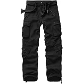 AKCARGO Cargo Pants for Men Casual Outdoor Relaxed Fit Camo Work Pants with 8 Pockets No Belt