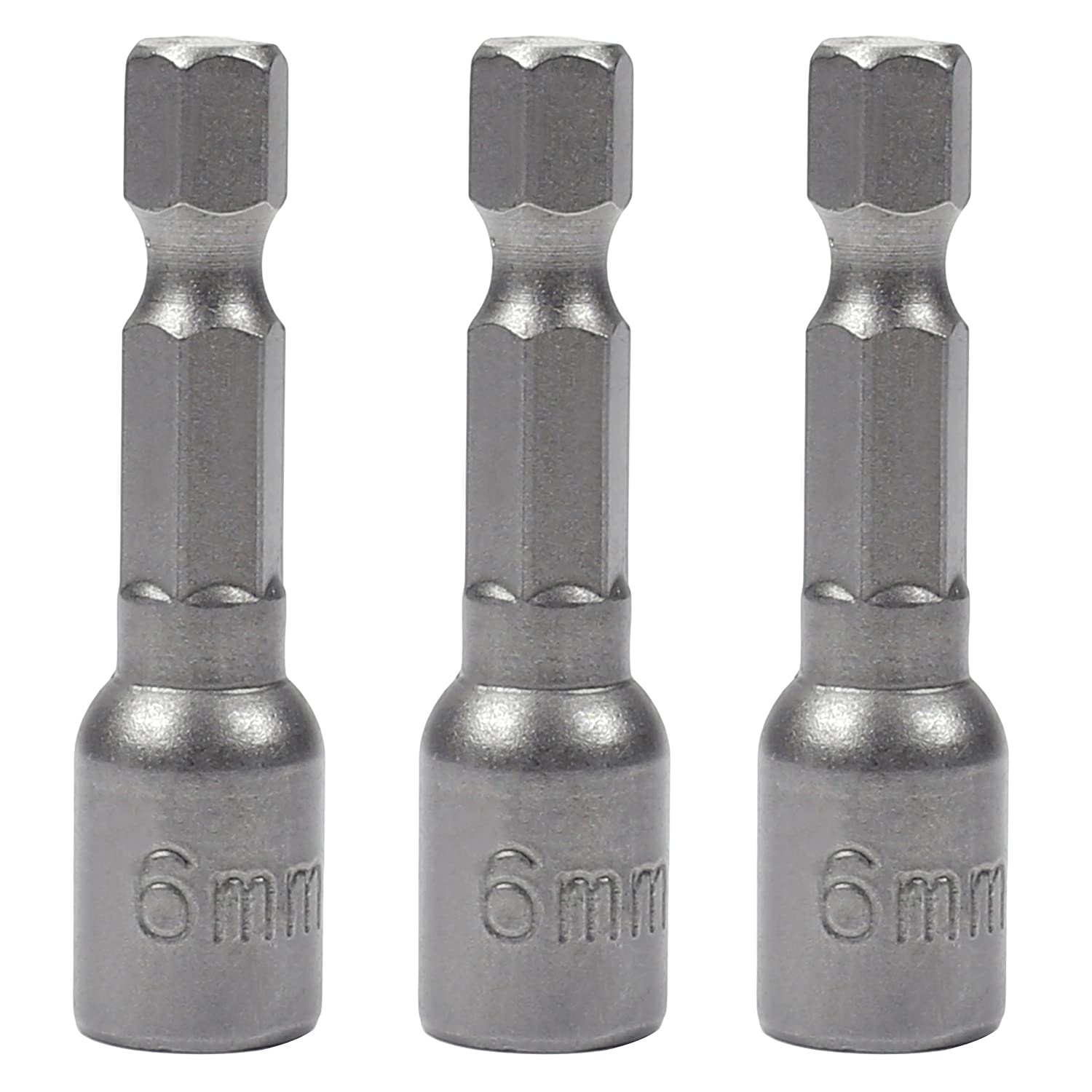 Utoolmart 1/4 Driver 6mm Hex Shank Socket Wrench Screw Magnetic Impact Nut Setters Adapter Electronic Quickly Change Electric Hand Drill 42mm Length 10pcs