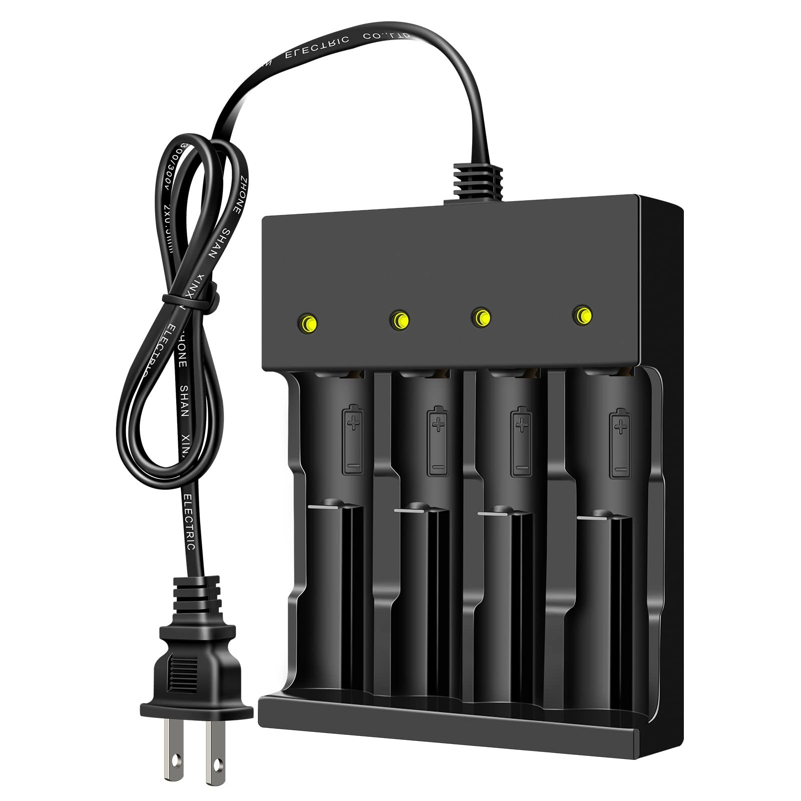 Tokeyla 18650 Rechargeable Battery Charger with 18??6?50 B?at?t?ery, 4 Bay Universal Charger for 3.7v 18650 16340 Lithium-ion Battery (6pcs Ba??ttery+ Charger)