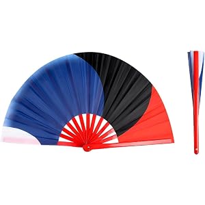 KiiKiiPaNa Tai Chi Kung Fu Folding Fan | Waterproof Silk, Easy Open, Martial Arts & Dance Performance Fan