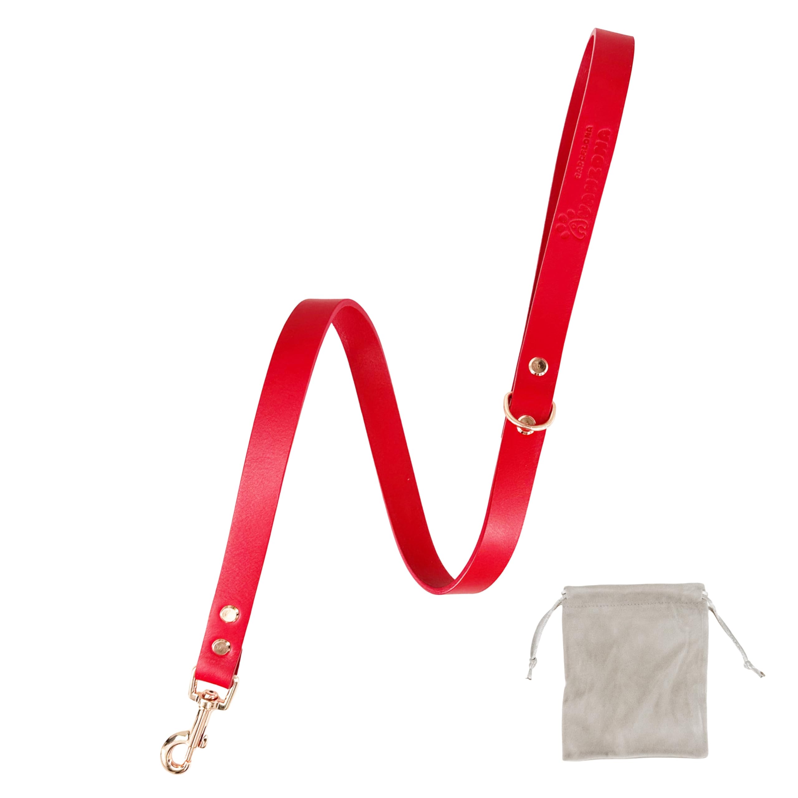 Handcrafted full-grain leather dog leash, handmade in Spain, for small, medium, and large dogs.