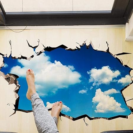 3d Sky Moon Ceiling Floor Wall Sticker Friendgg Removable Mural