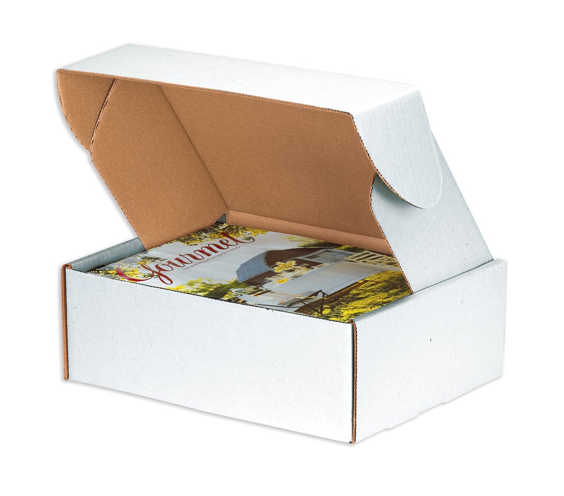 Aviditi MFL1184 Corrugated Deluxe Literature Mailer, 11-1/8" Length x 8-3/4" Width x 4" Height, Oyster White (Bundle of 50): Industrial & Scientific