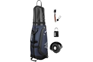 MOCTOUR Golf Travel Bags for Airlines with Wheels & ABS Hard Case Top, Protect Your Clubs, Waterproof 1680D Oxford Fabric and