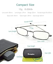 sevenplus 2 Pack Reading Glasses Blue Light