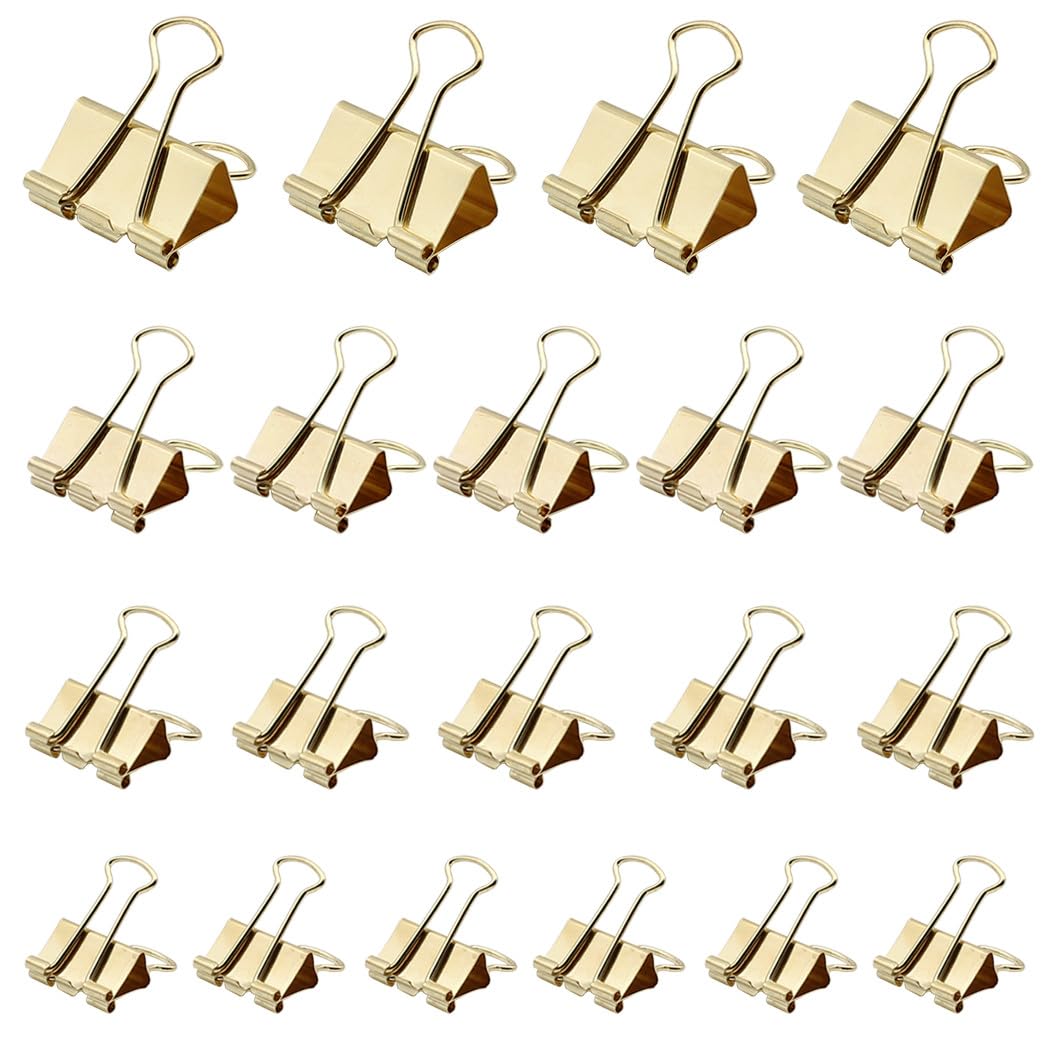 Zoohot 116pcs Assorted Size Binder Clips - Gold, Steel, 15mm, 19mm, 25mm, 32mm