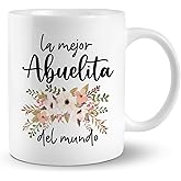 PUHEI Gifts For Grandma, Abuelita Gifts In Spanish, Best Grandma Mug, World’s Best Grandma Coffee Mug Ceramic, Grandma gifts from Grandchild, Christmas Birthday Mothers Day Mug Cup Tea Cup 11oz