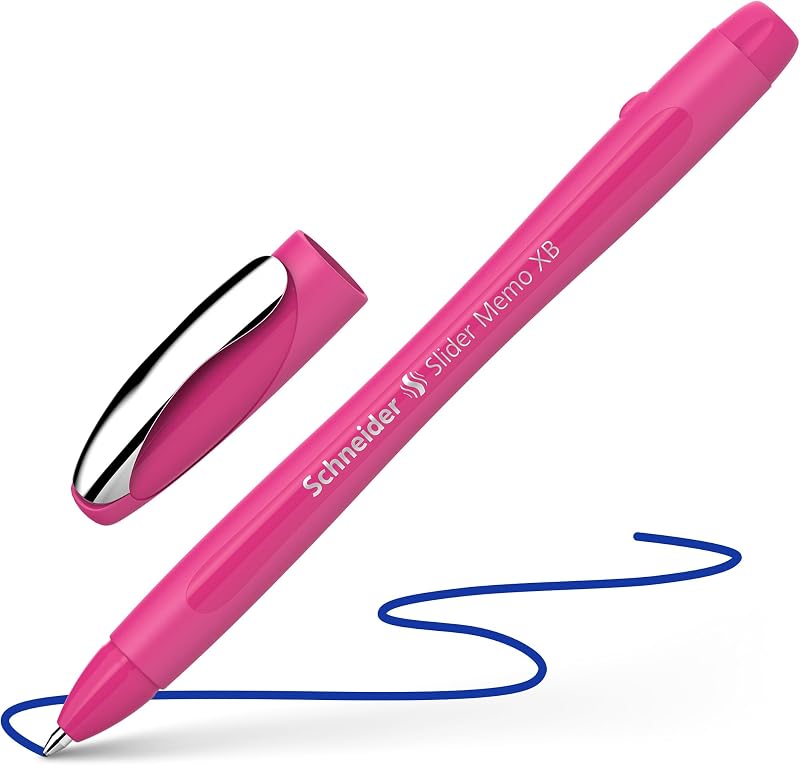 150265 Slider Memo XB und Slider Rave XB Kugelschreiber (Gehäusefarbe: power pink, Schreibfarbe: blau) 4+1 Stück