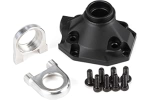 ZMHOBBY Aluminum Front Rear Diff Cover Bearing Retainers Third Member Set for Vanquish F10 Portal/Straight Axle H10 Optic Upgrade (Front Diff Cover BK)
