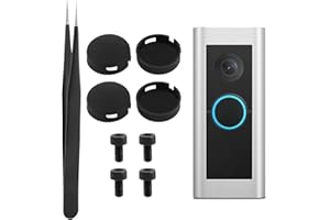 TLPCRKI Ring Doorbell Button Replacement,Doorbell Pro Buttons Replacement,Come with 4pack Buttons / 2pack Screws,Ring Video Doorbell Compatible with Ring Doorbell Pro(COLOR:black)
