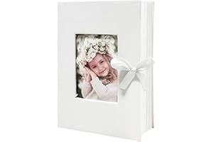 HenPisen Photo Album 4x6 100 Pockets, Slip-in Picture Albums, Linen Cover Top Loader Vertical Pockets Albums for Baby, Kids B