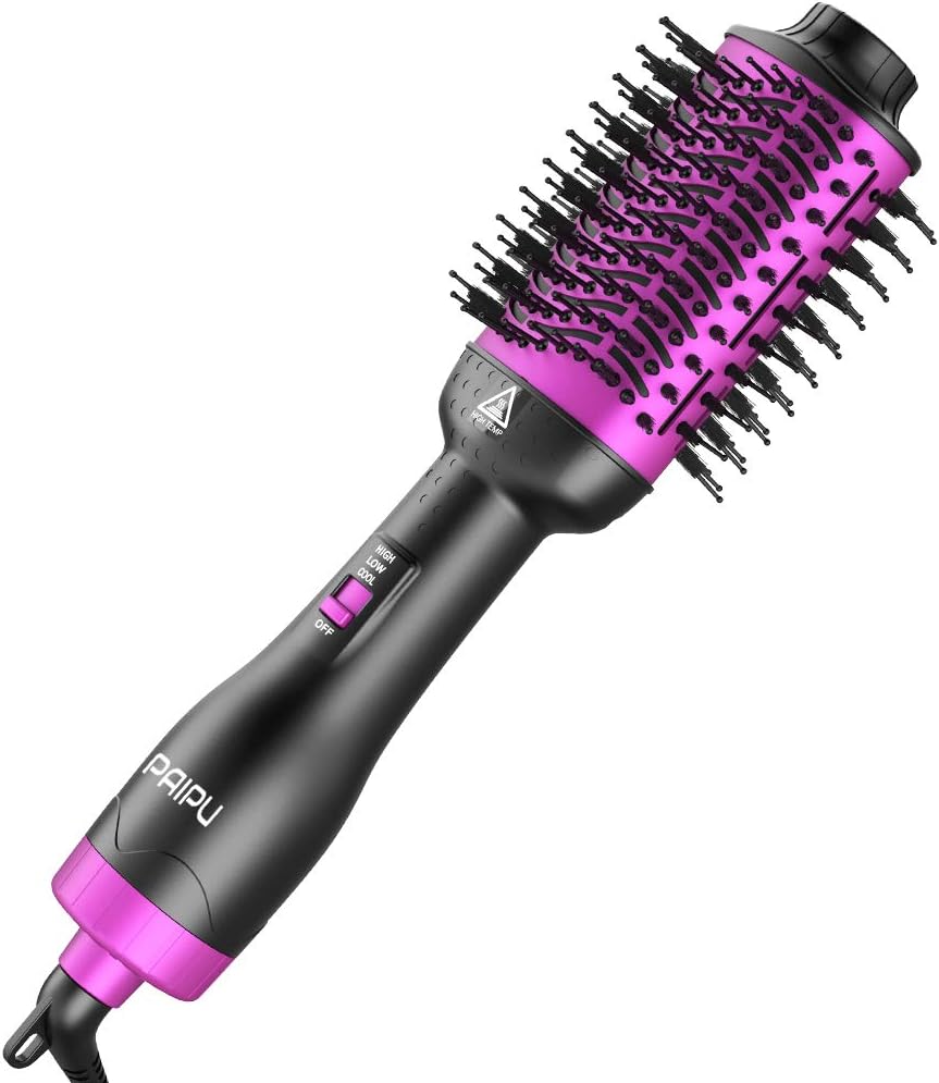 Hair Dryer Brush, One Step Hair Dryer and Volumizer with Negative Ion Featuring Anti-Frizz, 2020 Upgraded Blow Dryer Brush, 5-in-1 Hot Air Brush for Drying, Styling, Straightening, Curling