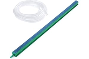 Saim 16 inch Aquarium Air Stone Bar, Bubbles Release Oxygen Diffuser Bar, Fish Tank Mineral Air Bubble Air Stone Bar (Green - Blue) with 20ft Clear Airline Tubing