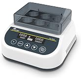 LAB FISH DB100 Dry Bath Incubator, 100℃ Programmable 6 x 50ml | Digital dry bath, RT+5℃ to 100℃, 9 programs, timer, 6-well 50ml block, for lab incubation &amp; sample prep