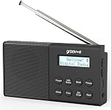 groov e Geneva DAB FM Radio Bluetooth Alarm Clock 80 Presets Black