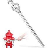 NATGAI Adjustable Fire Hydrant Wrench 20" Fire Hydrant Key | Spanner Tool Fits 1-1/2" to 3" Fire Hose Nut &amp; Water Pipe Bolt, Multifunctional Hydrant Opener for Loosening Caps &amp; Valves