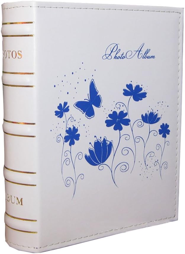 Yepmax Vintage Pocket Photo Albums Hold 4 x 6 Photos 200pcs, White Butterfly