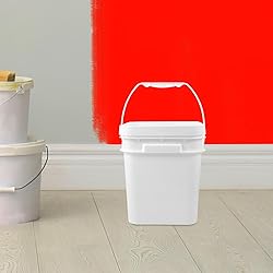 Alipis Paint Bucket with Lid 2.6 Gallon White