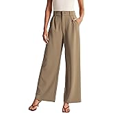 NOAHELLA Womens Wide Leg Pants High Waisted Business Casual Summer Dress Pants Palazzo Long Work Trousers with Pockets