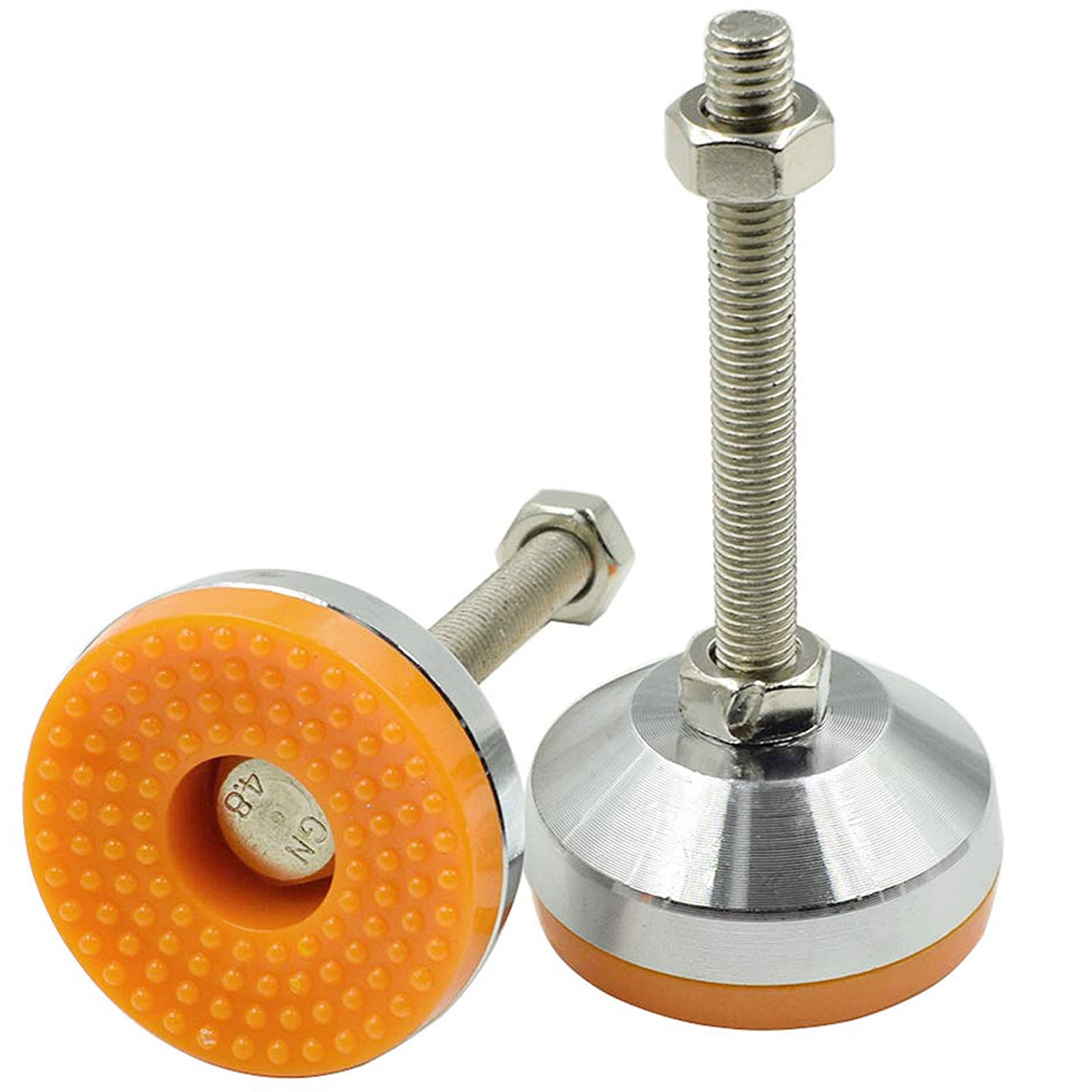 LC LICTOP 2PCS M10 X 100mm Non-Skid Adjustable Leveling Feet Heavy Duty 1300 LB Capacity Leveler Foot for Furniture, Workbench, Machine, Mechanical Equipment