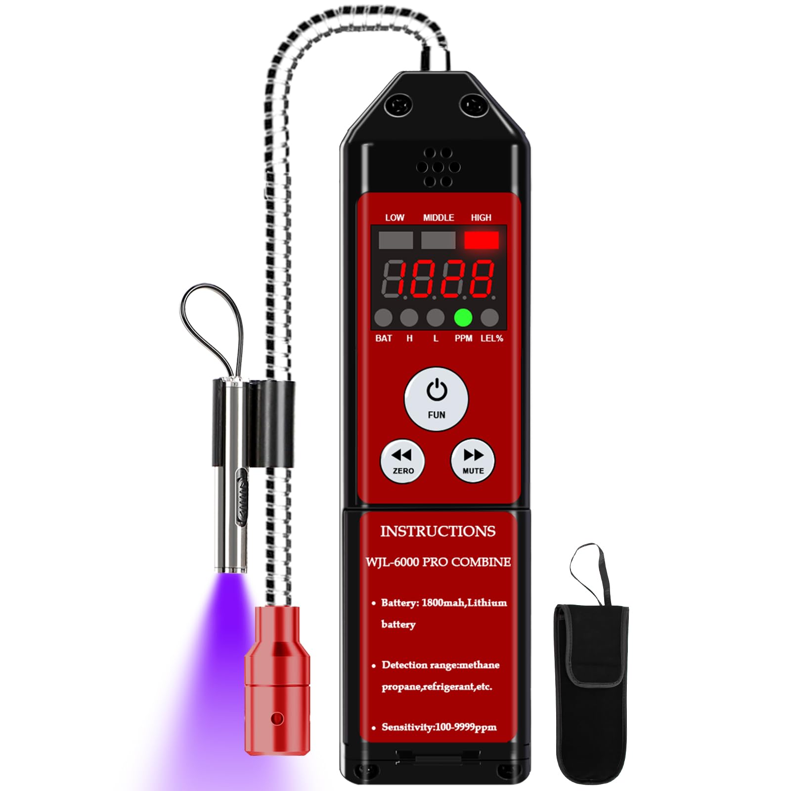 Photo 1 of Refrigerant Leak Detector, Aprvtio New Upgrade WJL-6000PRO Freon Leak Detector with Loud Alarm, 1800mAh Rechargeable Battery, Freon Sniffer HVAC Halogen Gas Sniffer for R22 R410A R134A R454B