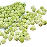 10mm Light Green Color 100Pcs Artificial Coral Jasmine Flower Shape Beads Loose Bead for Jewelry Bracelet Necklace Earring Making DIY