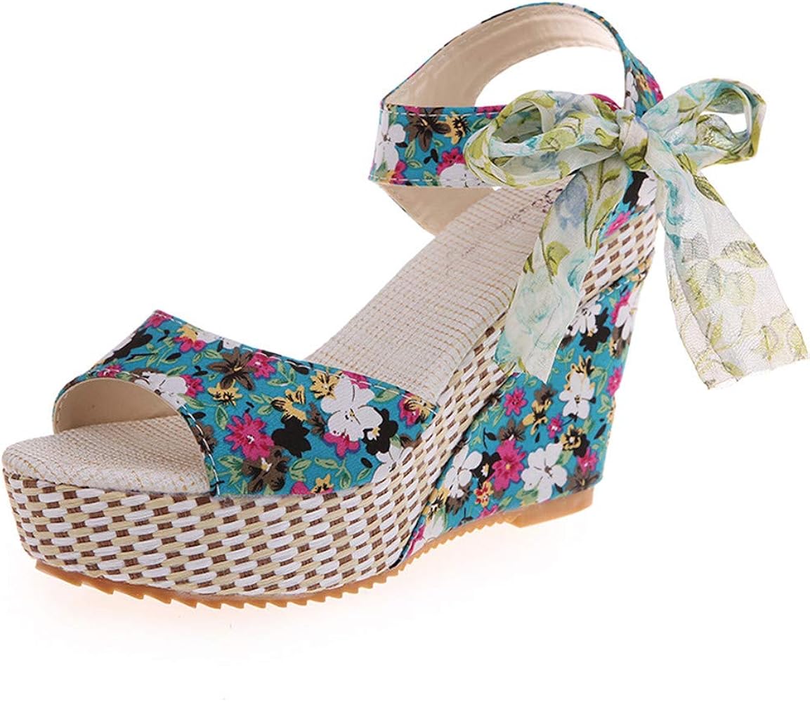 floral platform shoes