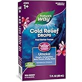 Nature's Way Umcka Cold Relief Drops, Feel Better Faster, Multi-Symptom Cold Relief, Homeopathic, Shortens Sore Throat, Cough and Congestion, Non-Drowsy, 1 Fl Oz (Packaging May Vary)