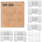 HAJXM Cat Water Fountain Replacement Filters, 8 Pack Replacement Filters & 4 Pack Replacement Sponges Set for 2.2L/74oz Automatic Stainless Steel Pet Fountain Ultra Quiet