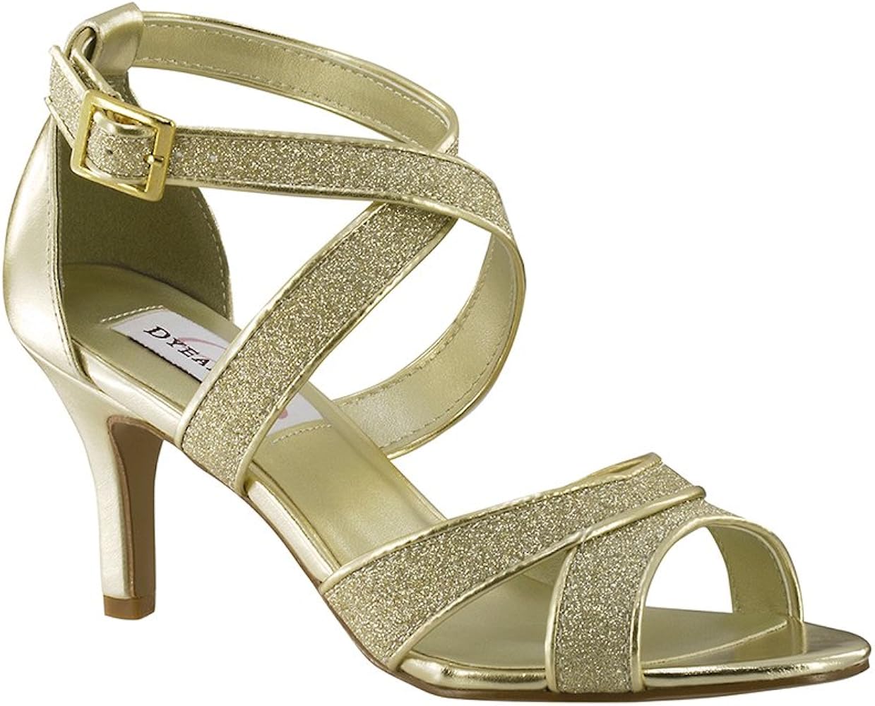 Amazon Com Dyeables 54816 Amber Womens Sandals Gold Glitter Size 8 Sandals