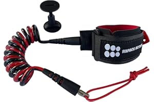 SIXPACK ACTION Bodyboard Wrist Leash 4ft 6mm Coils, Adjustable Wrist Cuff for Kids and Teenagers, Wrist Sized Approx 140mm-200mm
