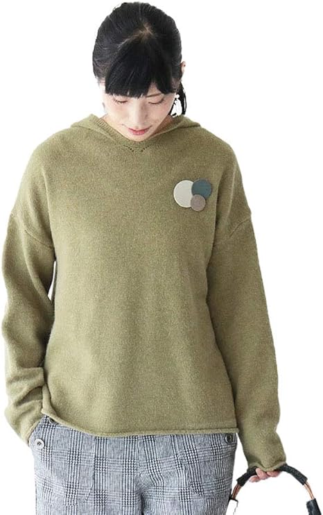 サンポ Sanpo Cawaii 上品な柔らかさ感じる フード ニット トップスレディース ナチュラル 長袖 フード グリーン ゆったり セーター 通販 Amazon サンポ Sanpo Cawaii 上品な柔らかさ感じる フード ニット トップスレディース ナチュラル 長袖 フード グリーン ゆったり セーター 通販 Amazon