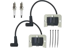 TESSTSY 32-584-06-S Ignition Coil Module Replacement for Kohler 7000 Series KT600 KT610 KT715 KT725 KT730 KT735 KT740 ZT710 ZT720 ZT730 Lawn Mover Engine with Spark Plug 2pcs