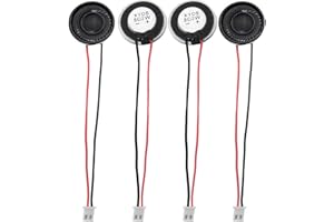JJHXSM Magnetic Loudspeaker 4PCS 28mm/1.10Inch 8Ohm 2W Round Metal Shell Internal Magnetic Speakers with Wire