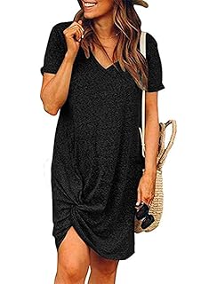 t shirt dress with knot at bottom