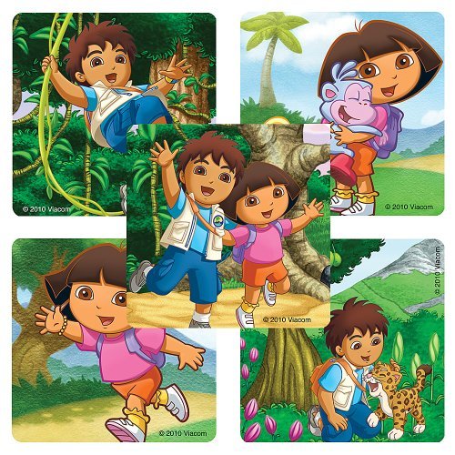 Dora the Explorer & Diego Stickers - 75 Per Pack