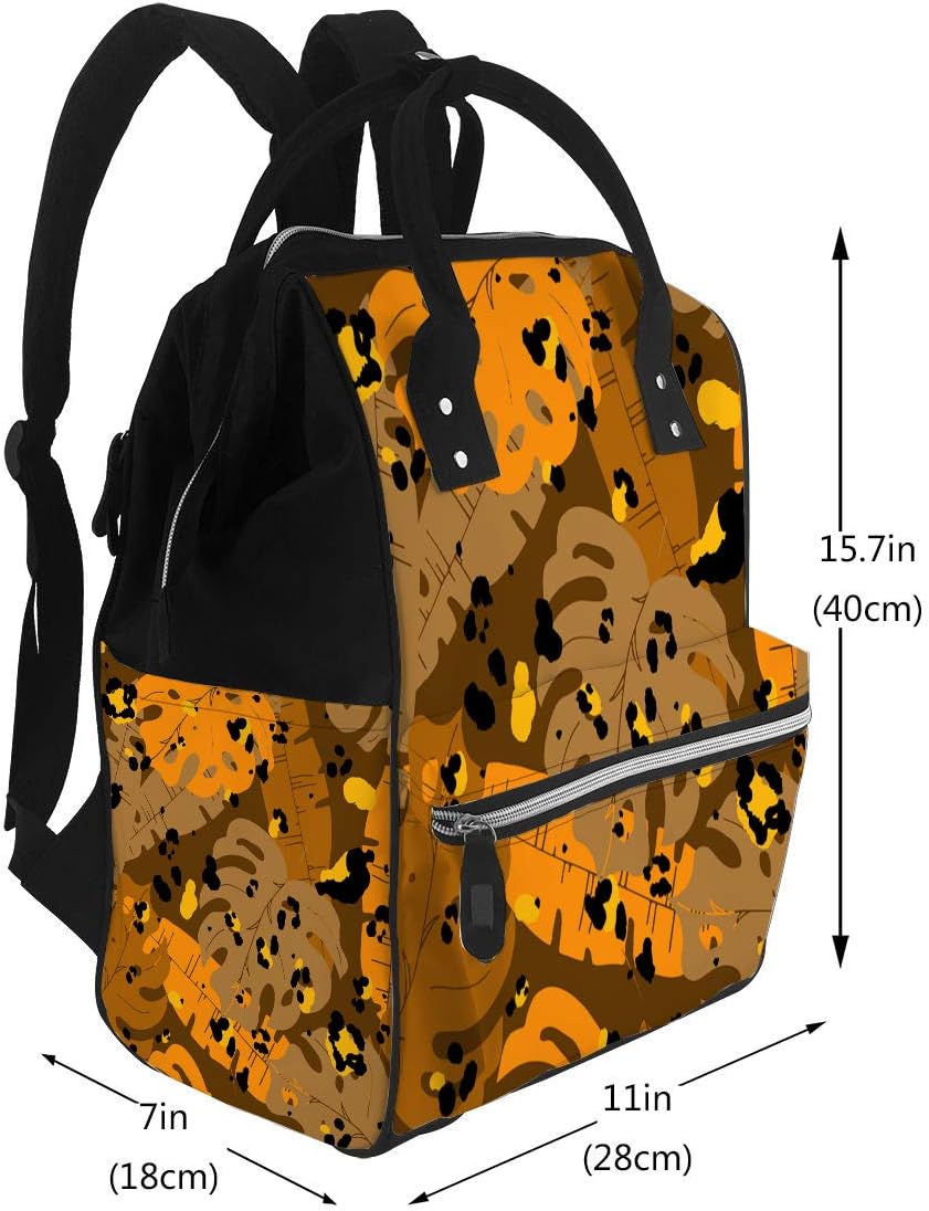 Diaper Baby Bag Backpack Safari Africa Design Leopard and Tiger Snake Travel Bac