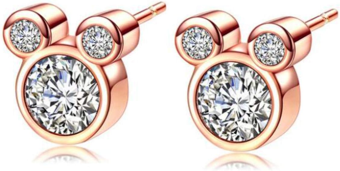 dc jewelsSwarovski Designer Jewellery Crystal, Tin & Bismuth Silver Plated and Cubic Zirconia Stud Earrings for Women & Girls