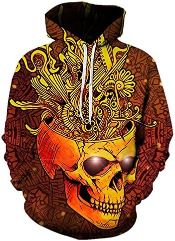 buybuybuysell Unisex Realistic 3d Digital Print Pullover Hoodie Hooded Sweatshirt Terror