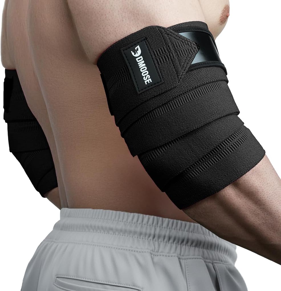 DMoose Fitness Elbow Wraps 40 Elbow Brace Pair for Lifting Bandage