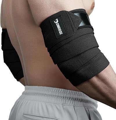 DMoose Fitness Elbow Wraps 40 Elbow Brace Pair for Lifting Bandage