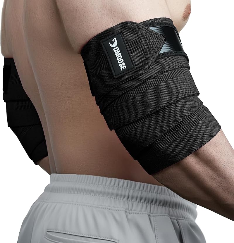 DMoose Fitness Elbow Wraps 40 Elbow Brace Pair for Lifting Bandage